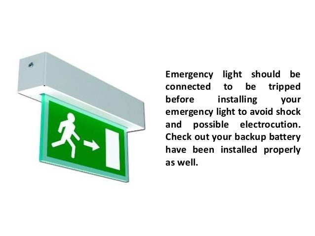 How to mount emergency lights and exit signs