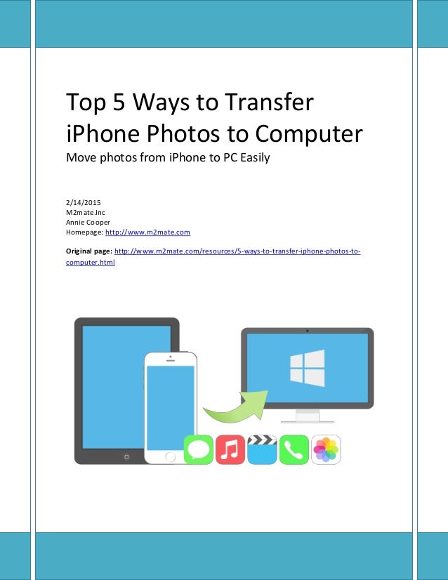 How to Move iPhone iPad Photos to PC for Storage