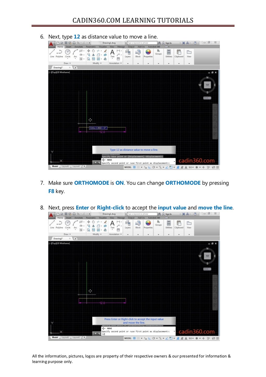 How to move line in AutoCAD
