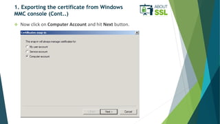 How to Move SSL Certificate from One Windows Server to Another Slide 6