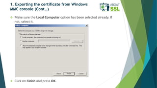 How to Move SSL Certificate from One Windows Server to Another Slide 7