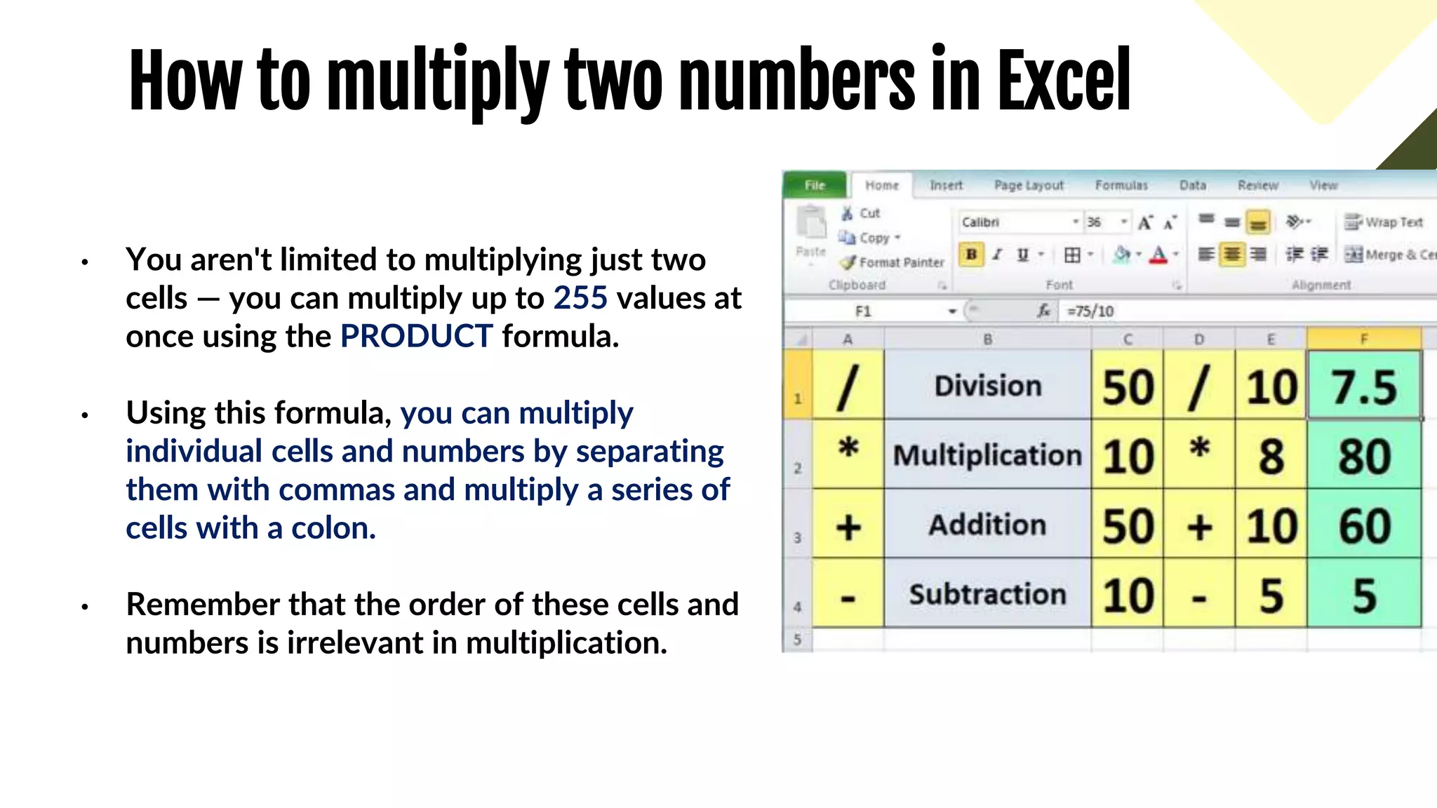 How to Multiply in Microsoft Excel.pptx