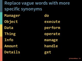 How to name things: the hardest problem in programming | PPT