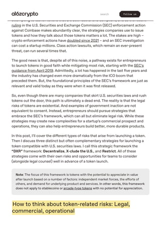 How to navigate token launch risks - a16z crypto.pdf