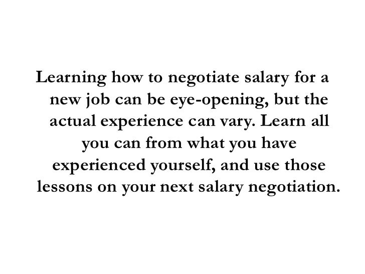 job salary negotiation