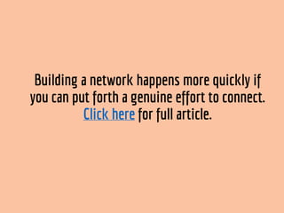 How to Network (Without Feeling Sleazy) in 10 Simple Steps