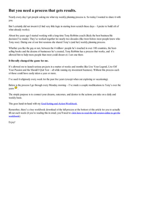 Tony Robbins Worksheet.pdf How tony robbins plans his week (my 5 step process + free worksheet ...