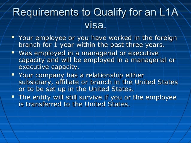 How to obtain a l1 a visa and Why should you get such a visa