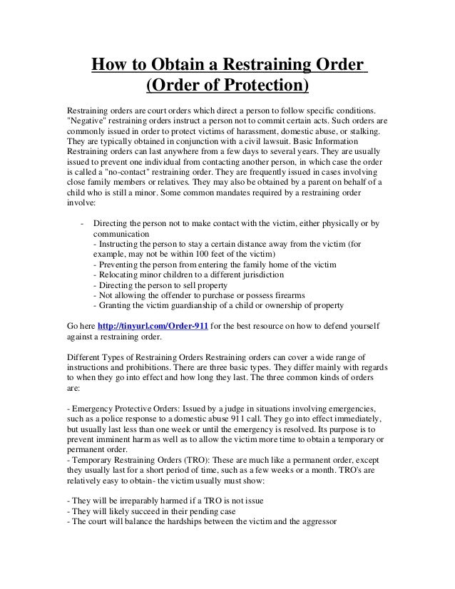 how to a restraining order how to a restraining order