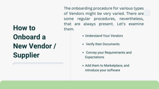 How to Onboard a New Vendor Supplier.ppt