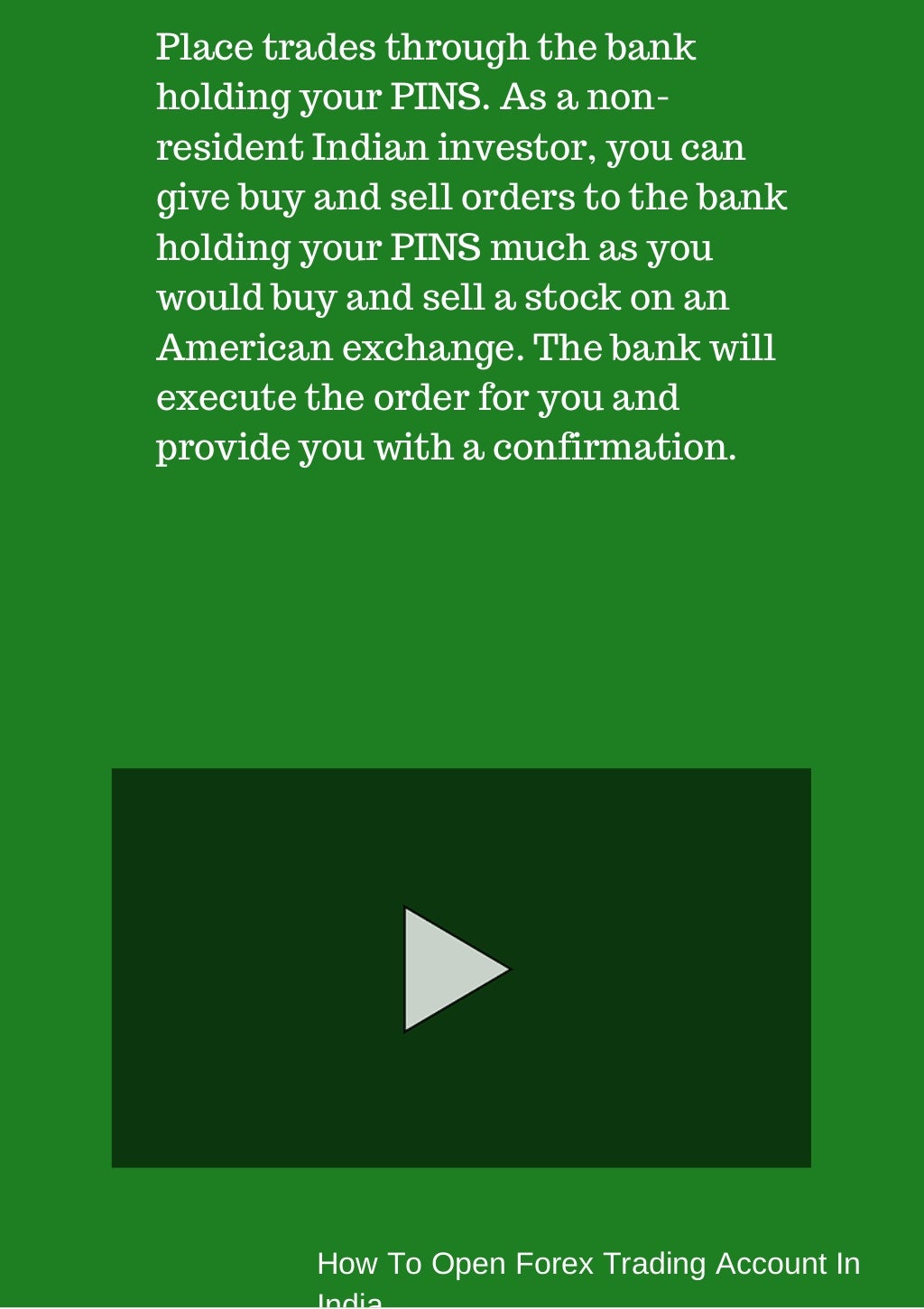 Open forex trading account