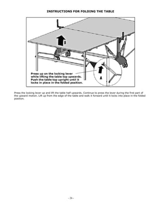 How to Open Kettler Ping Pong Table | PDF | Table Tennis | Sports