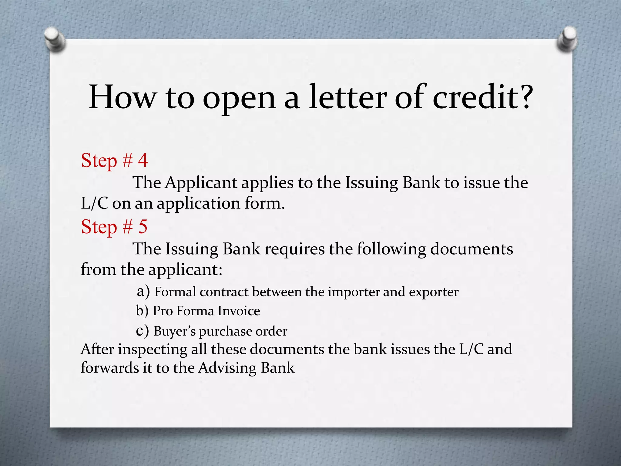 How to open letter of credit | PPTX