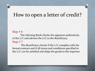 How to open letter of credit | PPTX