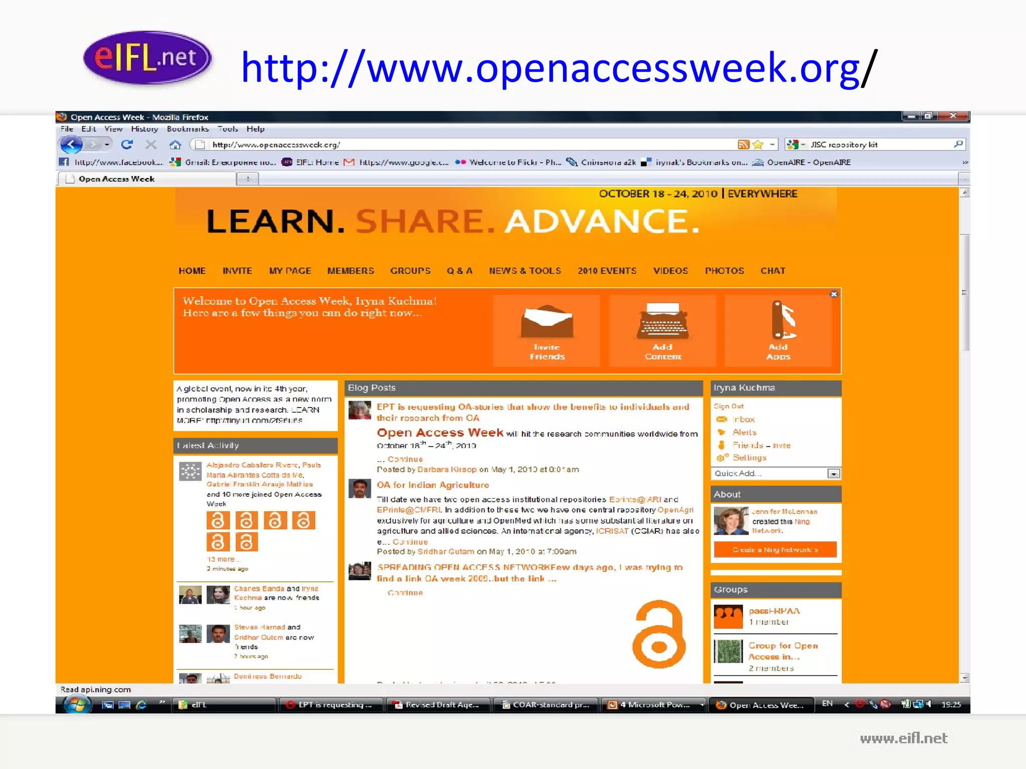 http://www.openaccessweek.org/
 