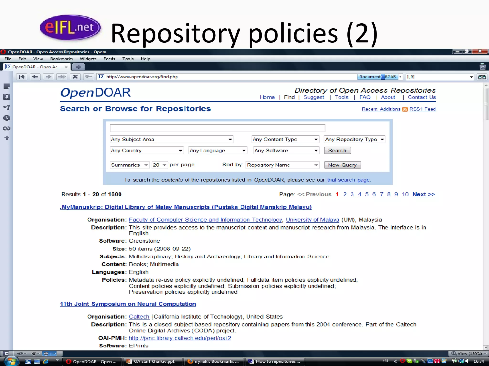 Repository policies (2)
 