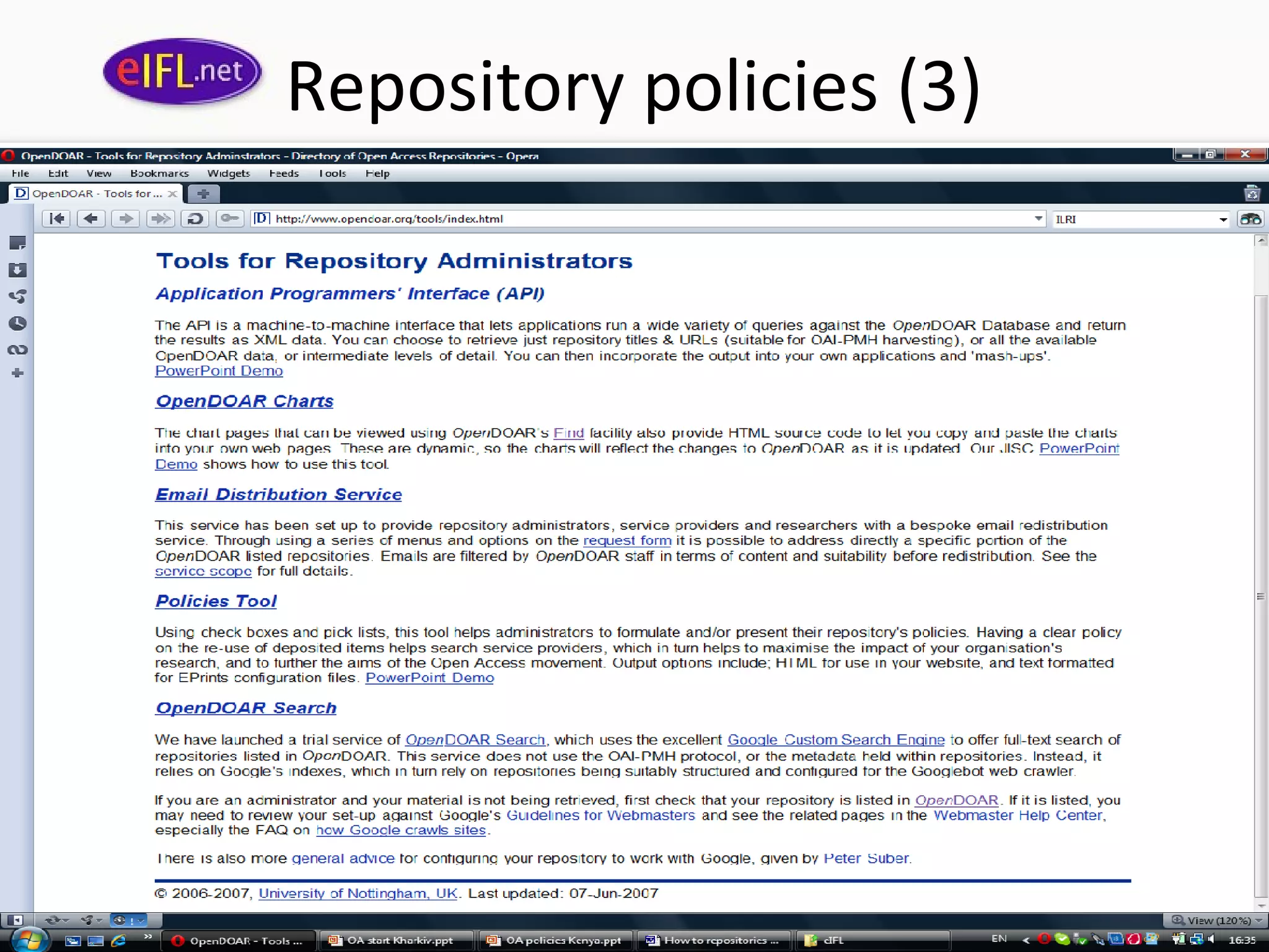 Repository policies (3)
 