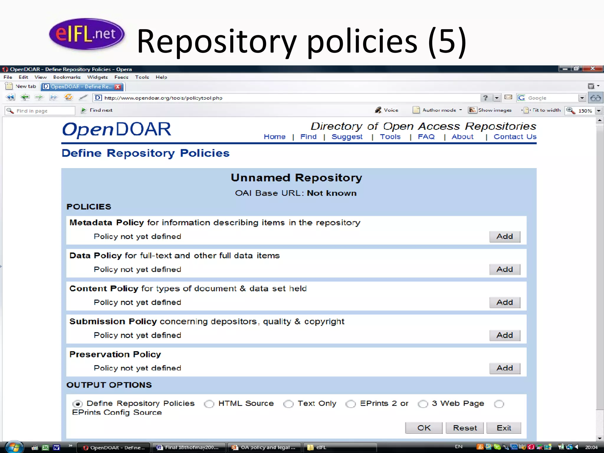 Repository policies (5)
 