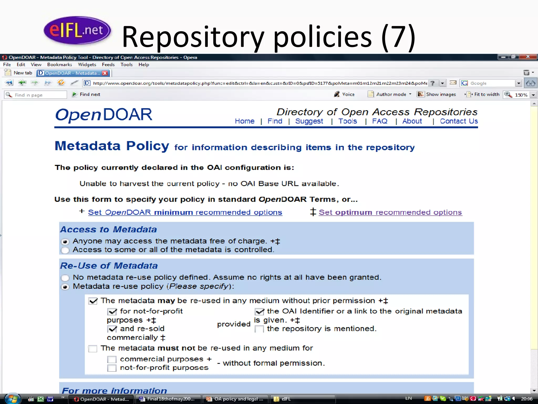 Repository policies (7)
 