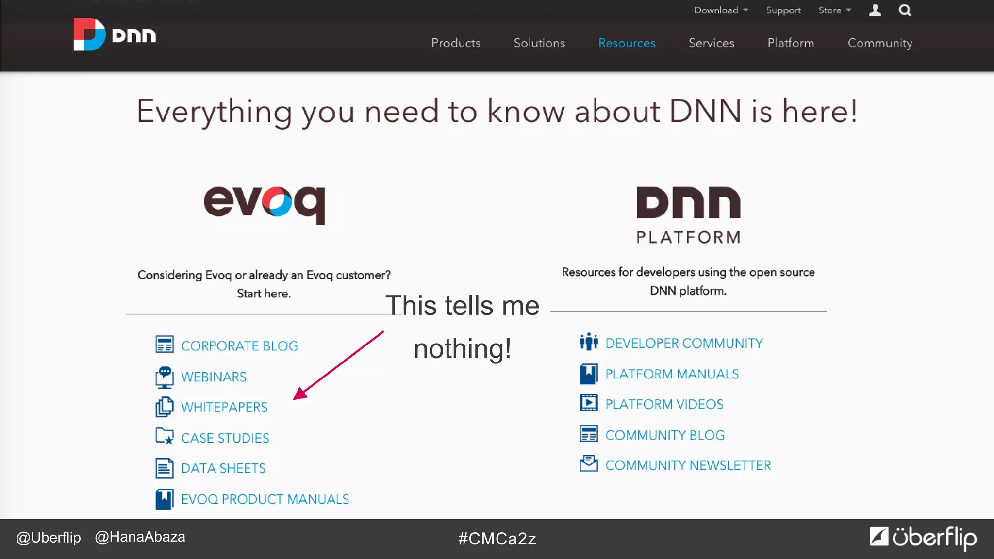 @Uberflip #CMCa2z@HanaAbaza
This tells me
nothing!
 