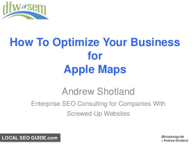 How To Optimize Your Business For Apple Maps State Of Search 2013