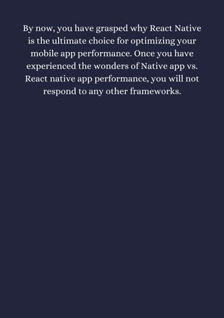 How to optimize your react native app performance | PDF
