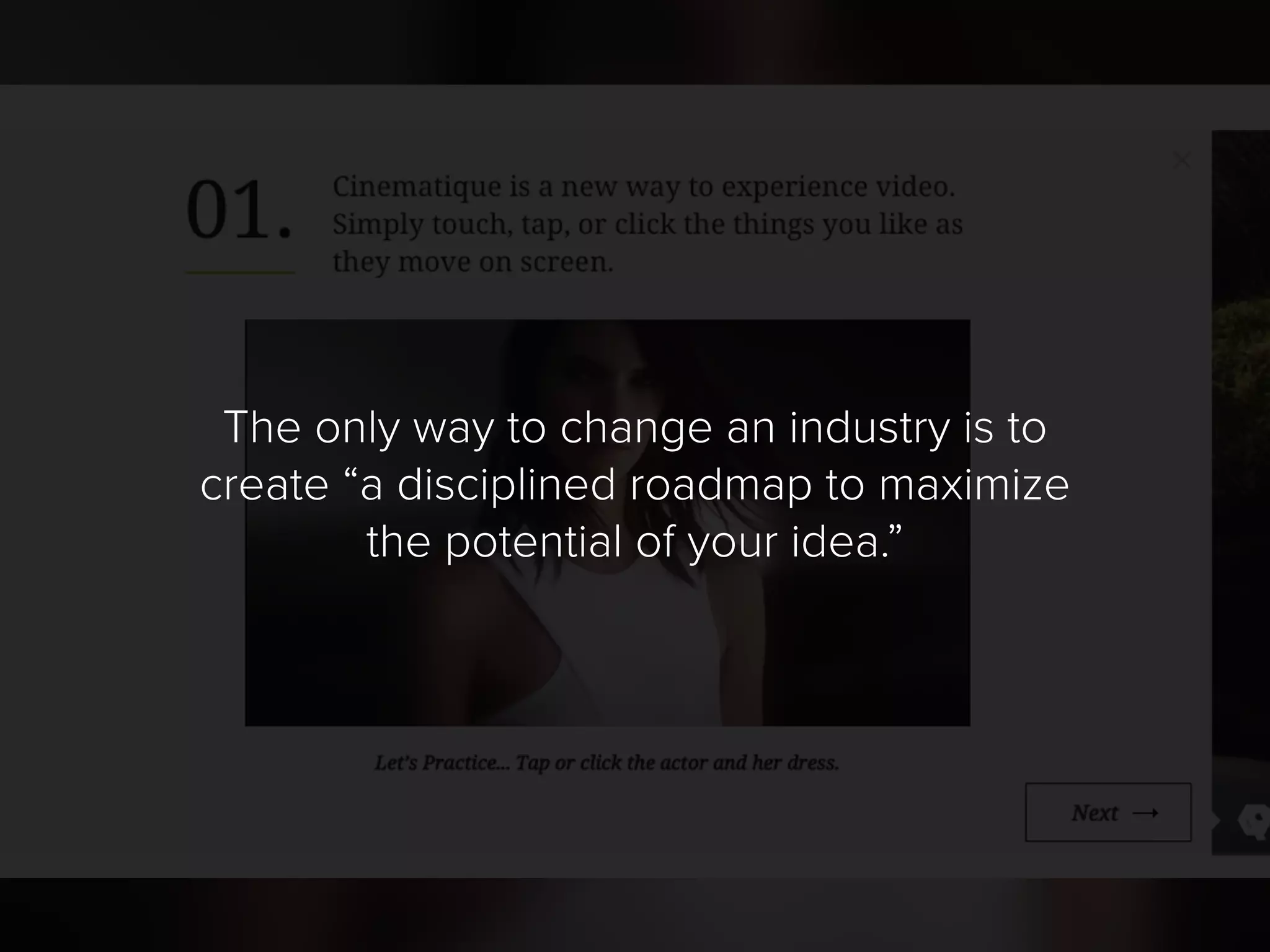 The only way to change an industry is to
create “a disciplined roadmap to maximize
the potential of your idea.”
 