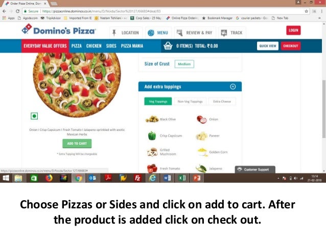 How to order domino's pizza online