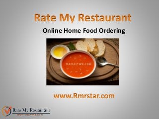 Online Home Food Ordering 
 