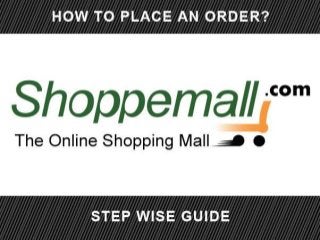 How to place an Order in Shoppemall.com