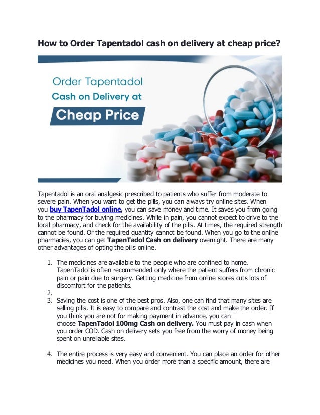 Price of tapentadol