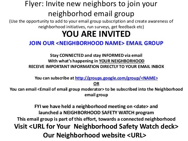 how to organize a neighborhood block party neighborhood meeting flyer template