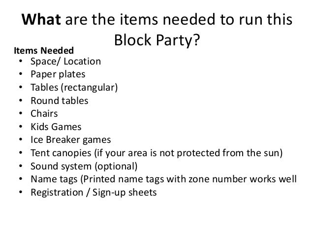 block party flyers neighborhood