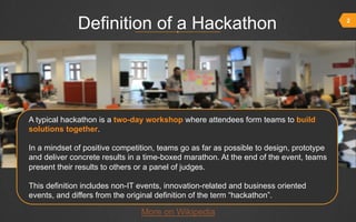 Hackathon Defination How to Organize a Great Hackathon with the Hackathon Canvas | PDF