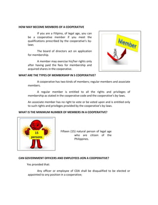 Regular Member How to Organize a Primary Cooperative | DOCX