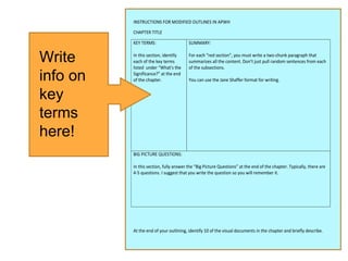 How to outline and take lecture notes apwh | PPTX