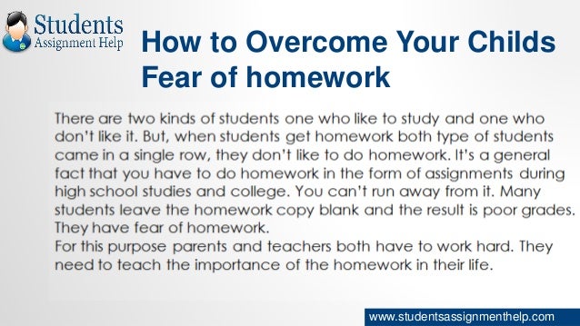what phobia of homework