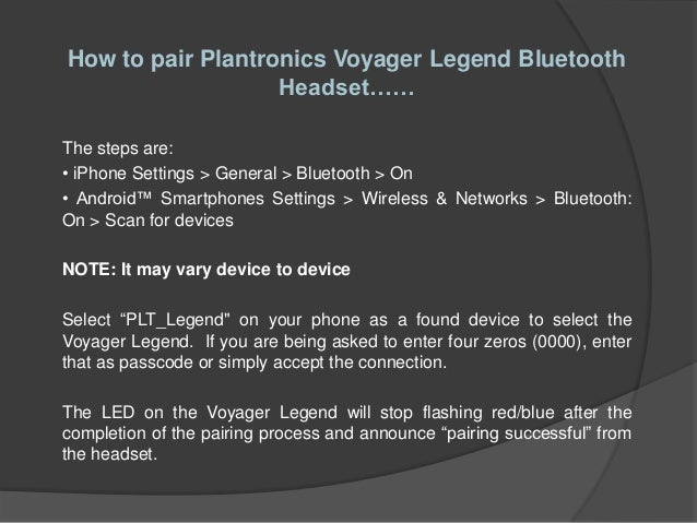 plantronics plt headset pairing