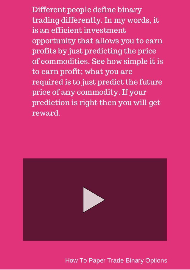 Paper trading options