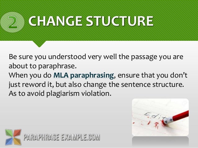 How to Paraphrase MLA Style