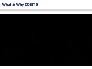What is COBIT 5:
 It's the leading framework for the governance and management of enterprise IT
COBIT 5 is the only busi...