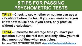 Practicing Psychometry How To Pass Psychometric Tests (Questions & Answers) | PPTX
