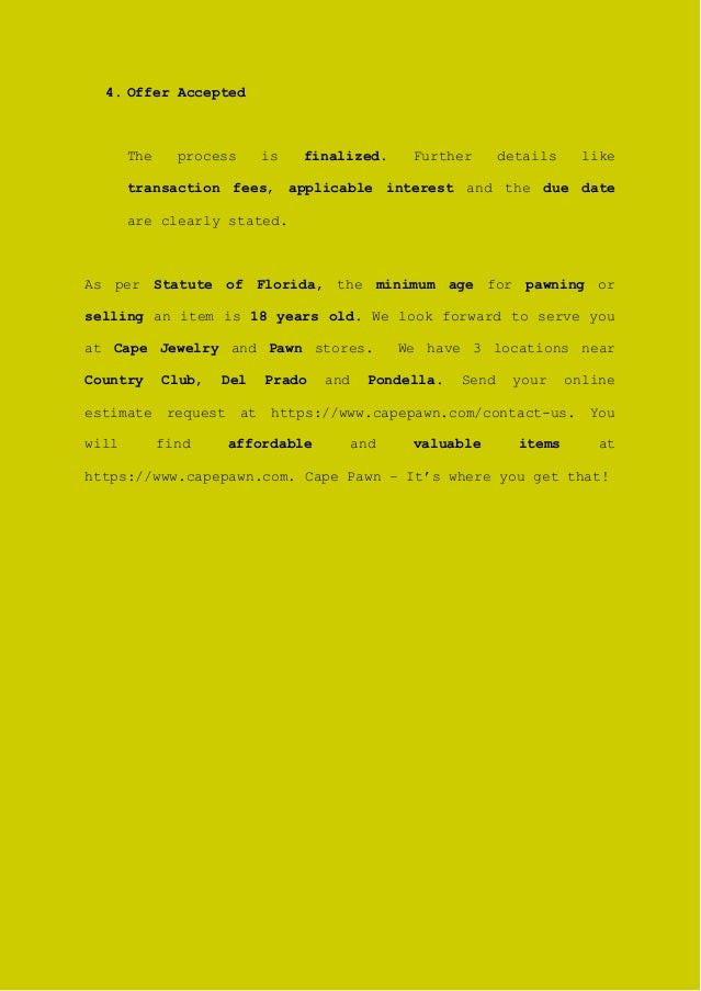 How to Pawn an Item in a Pawn Shop