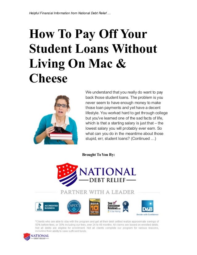How to pay off your student loans without living on mac
