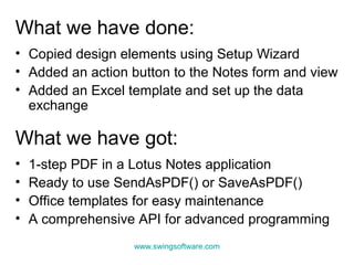 PDF in Lotus Notes applications