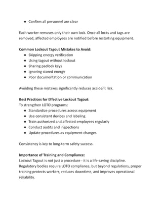 How to Perform Lockout Tagout A Step-by-Step Guide for Industrial ...
