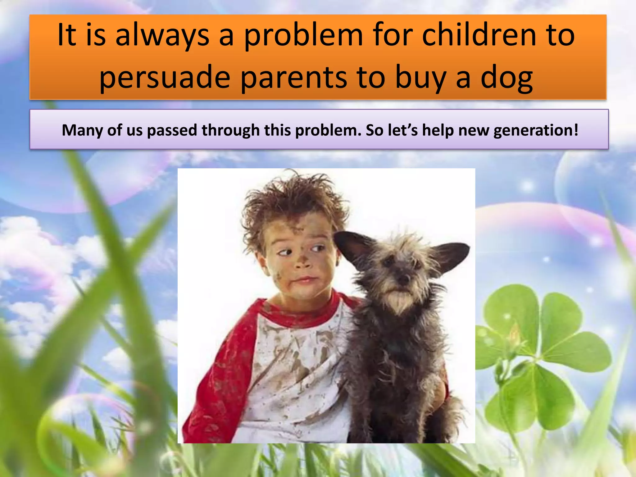 How to persuade parents to buy a dog | PPTX