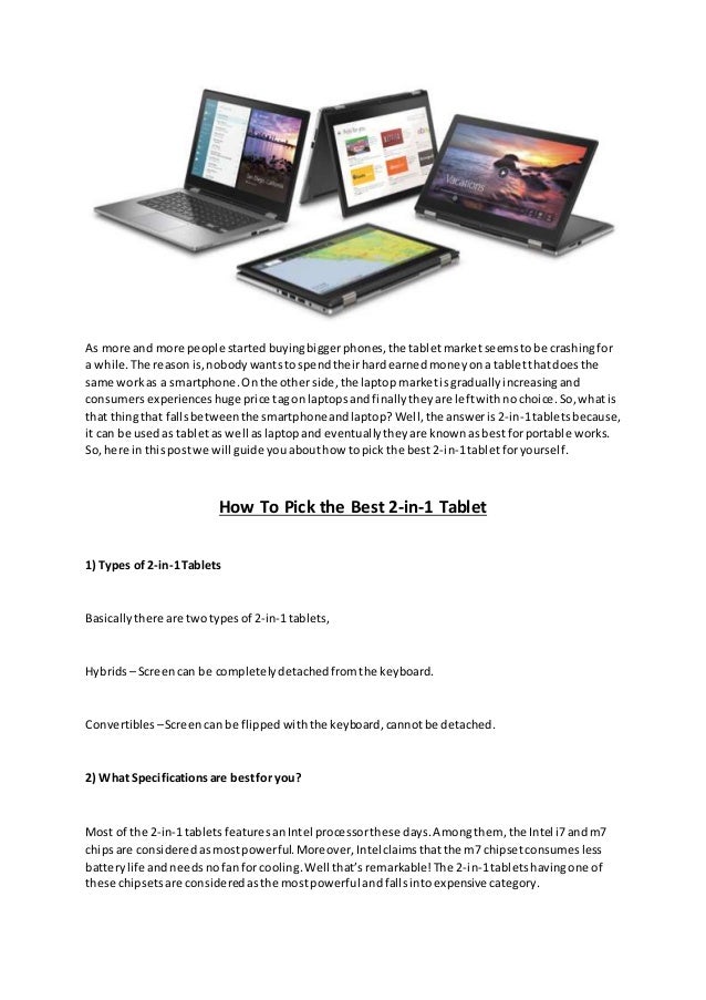 How to pick 2 in1 tablet for yourself