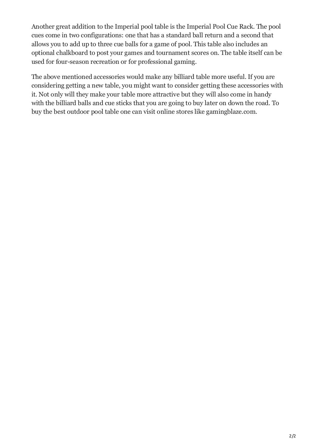 How to pick accessories for your outdoor pool table