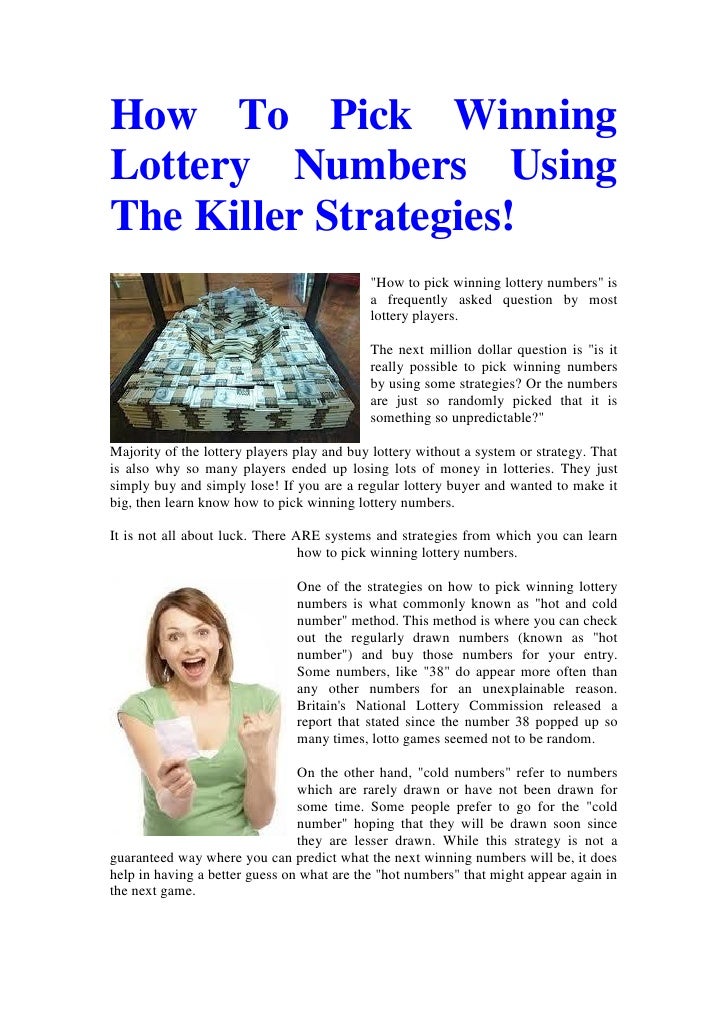 Lottery number picking strategies / Winning lotto numbers az